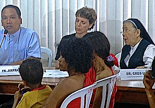 A fact-finding mission representing Christian groups visited the site of an attack on the convent of Father Jose Francisco Talaban of Infanta Prelature in June 2010 presented to the Commission on Human Rights and human rights advocates, including Sr. Cresencia Lucero initial information they gained from probing groups and individuals in Casiguran town, Aurora province where some indigenous people and other groups are opposing the development of an economic zone. NJ Viehland Photos