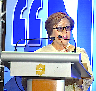 A Culture for Life in the Philippines, Justice Secretary Leila de Lima, Oct. 27, 2014, Shangri-La Plaza Hotel, Mandaluyong, Philippines / NJ Viehland Photos